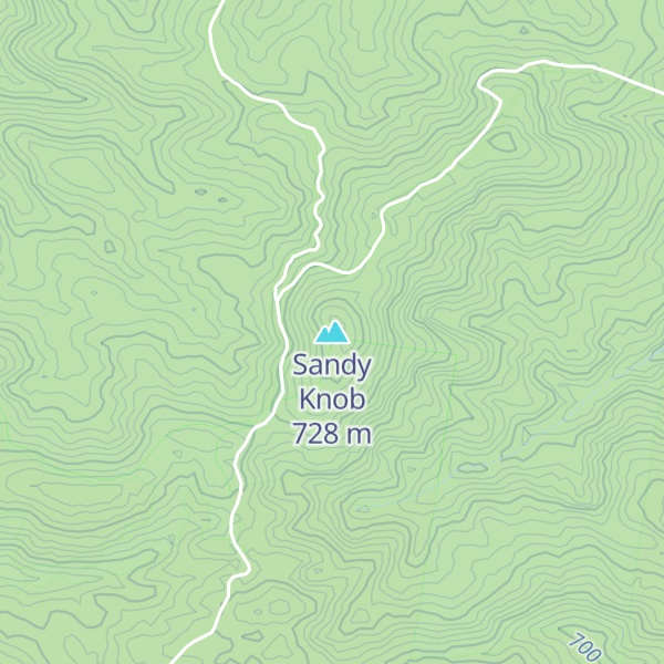 Map of Sandy Knob