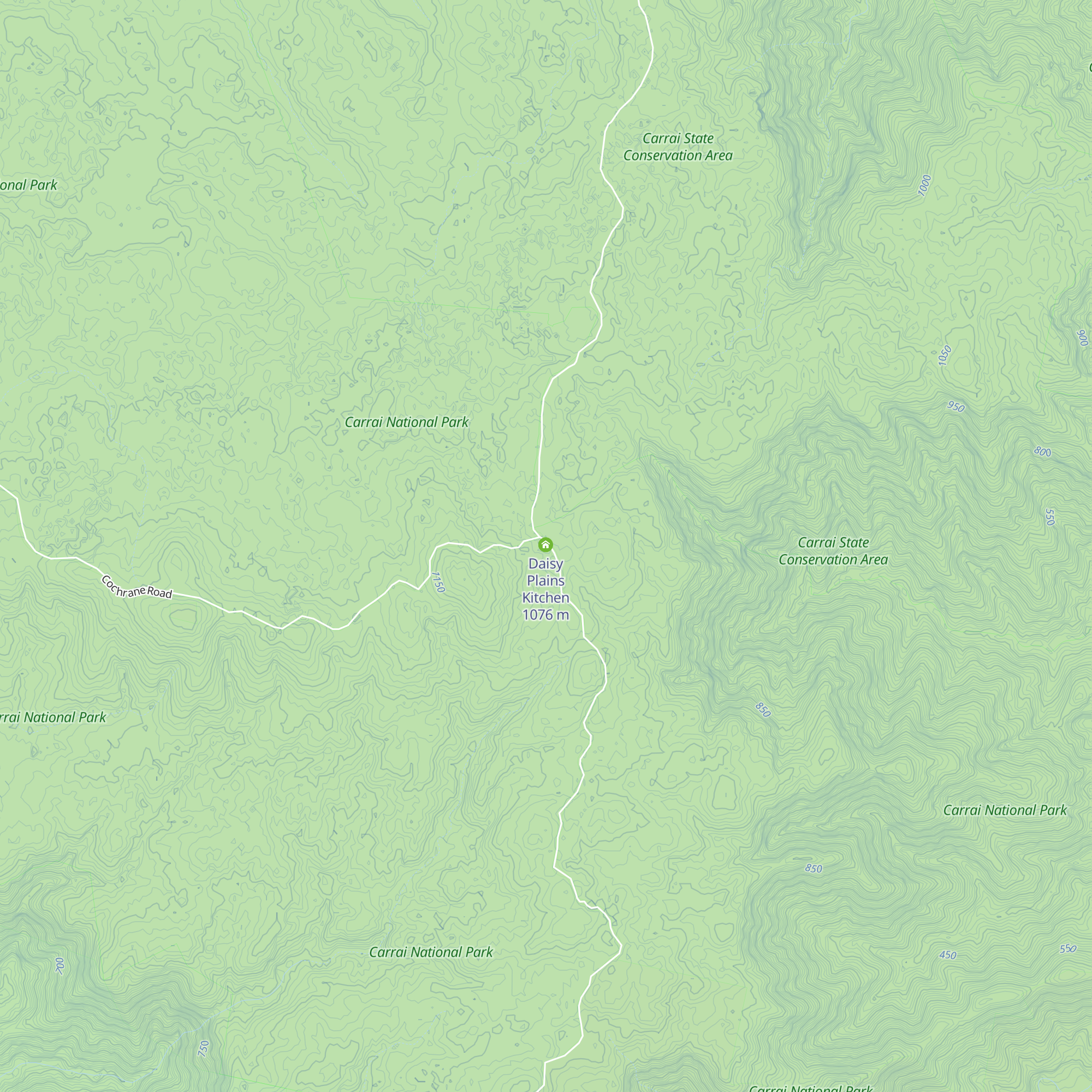Daisy Plains Huts map