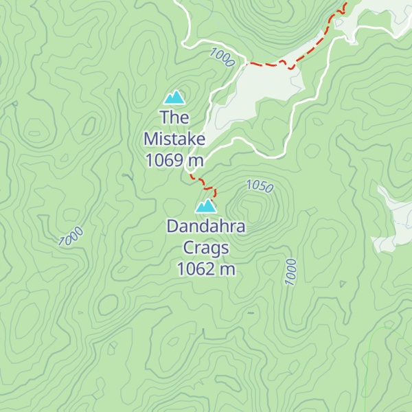 Map of Dandahra Crags