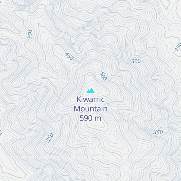 Map of Kiwarric Mountain