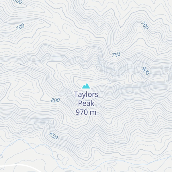 Map of Taylors Peak