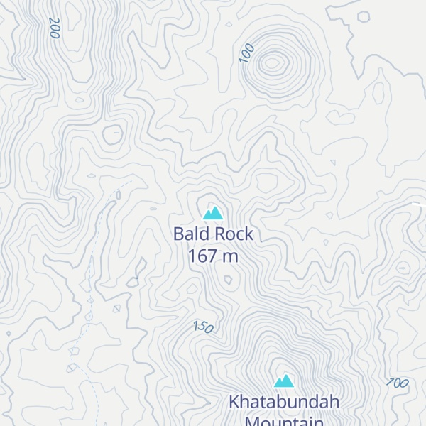 Map of Bald Rock