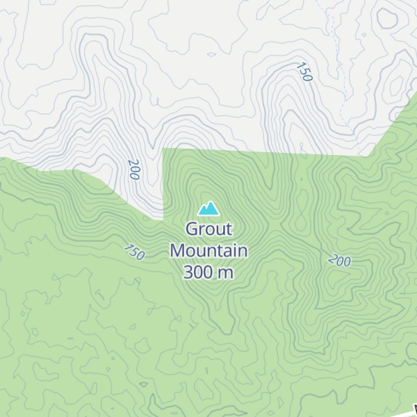 Map of Grout Mountain