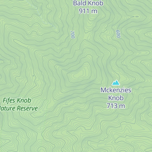 Map of Fifes Knob