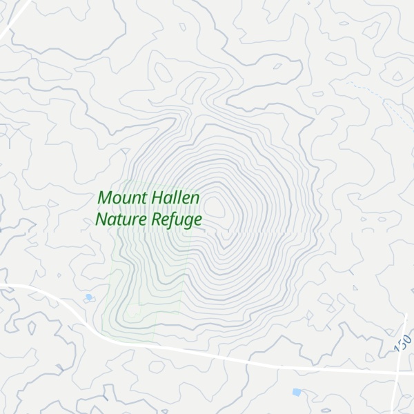 Map of Mount Hallen