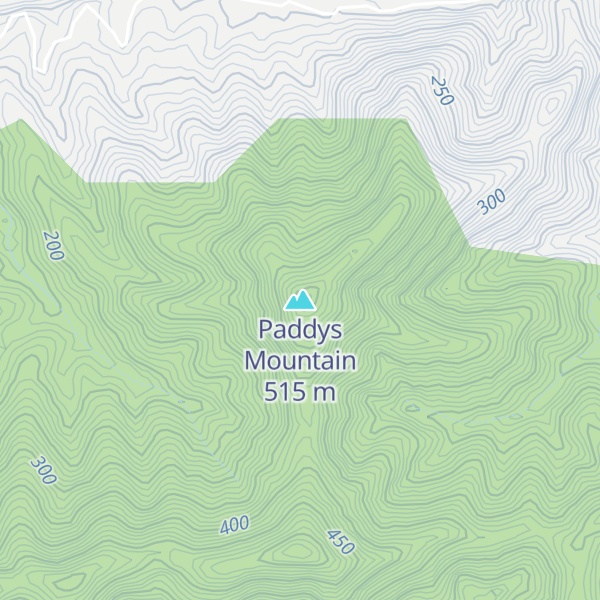Map of Paddys Mountain