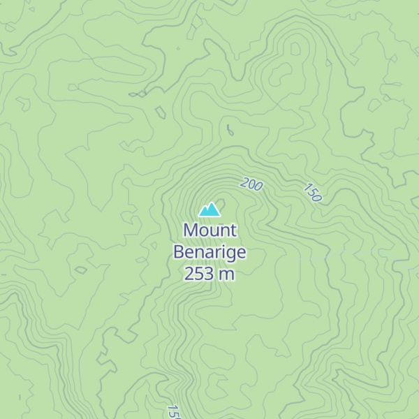 Map of Mount Benarige