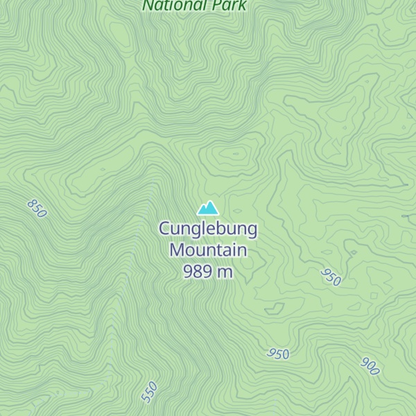 Map of Cunglebung Mountain