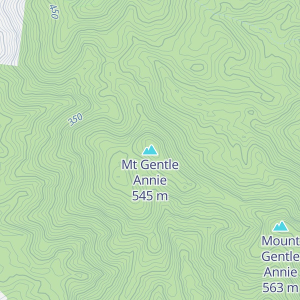 Map of Mt Gentle Annie