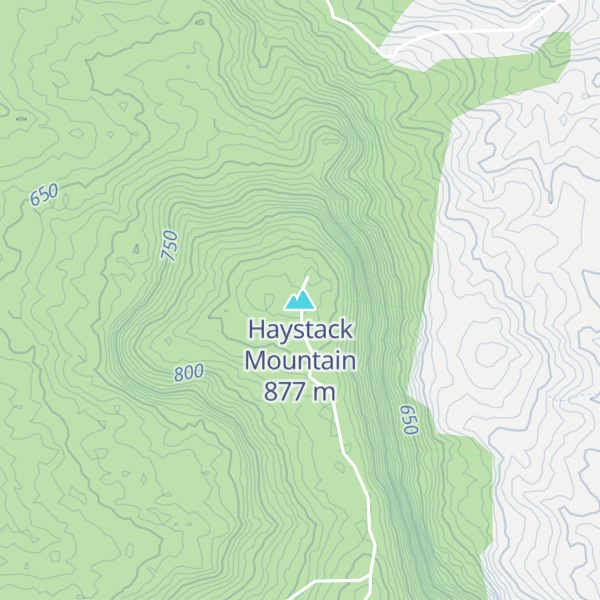 Map of Haystack Mountain