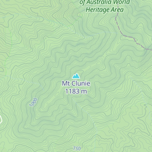 Map of Mt Clunie