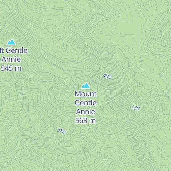 Map of Mount Gentle Annie