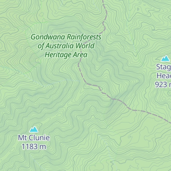 Map of Mount Clunie