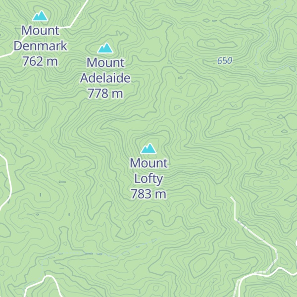 Map of Mount Lofty