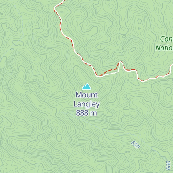 Map of Mount Langley