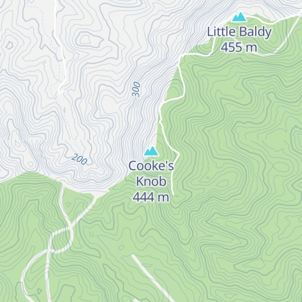 Map of Cooke's Knob