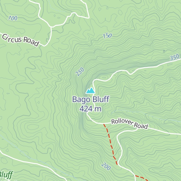 Map of Bago Bluff