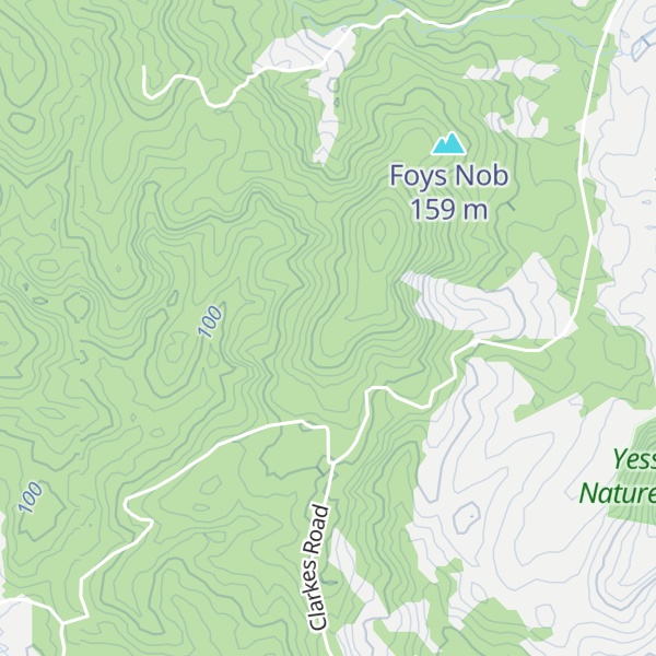 Map of Foys Knob