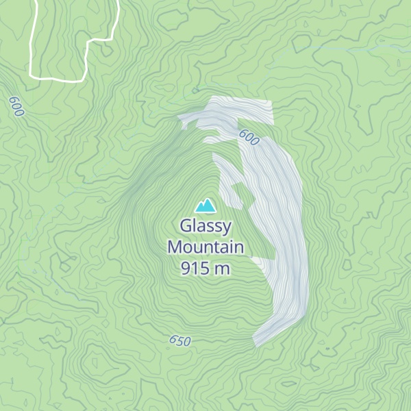 Map of Glassy Mountain