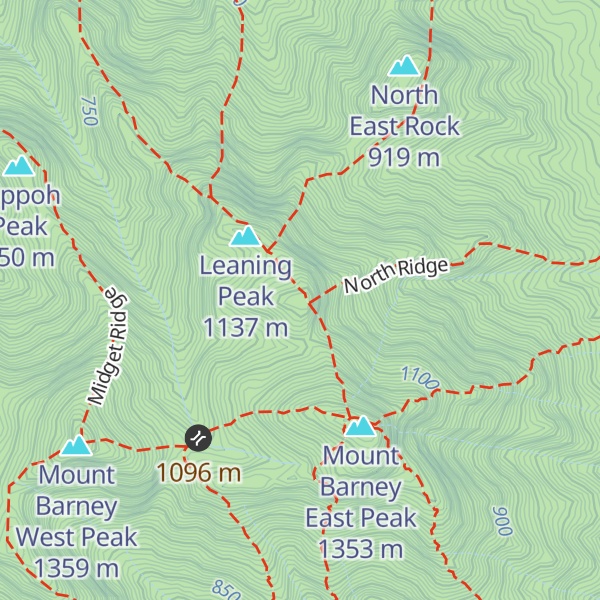 Map of North Pinnacle