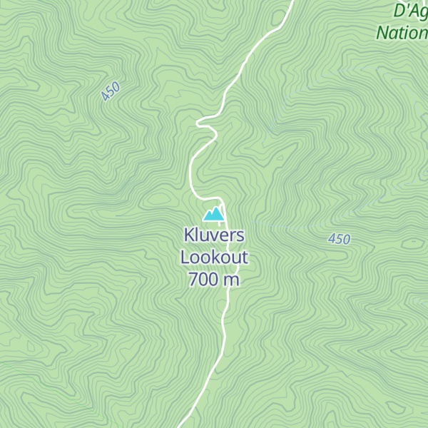 Map of Kluvers Lookout
