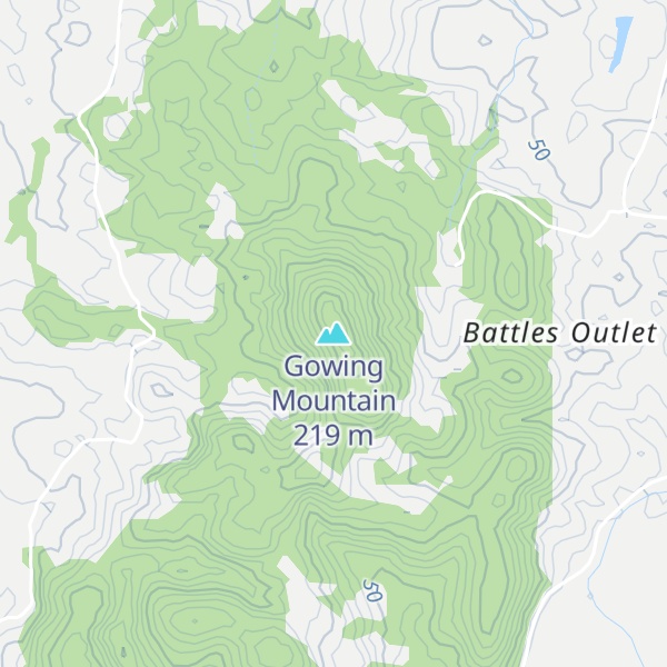 Map of Gowing Mountain