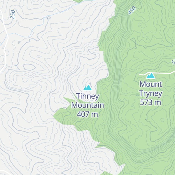 Map of Tihney Mountain