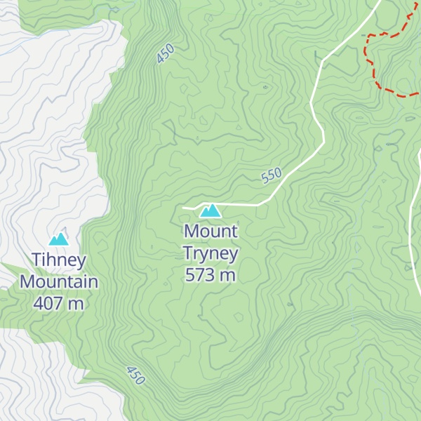 Map of Mount Tryney