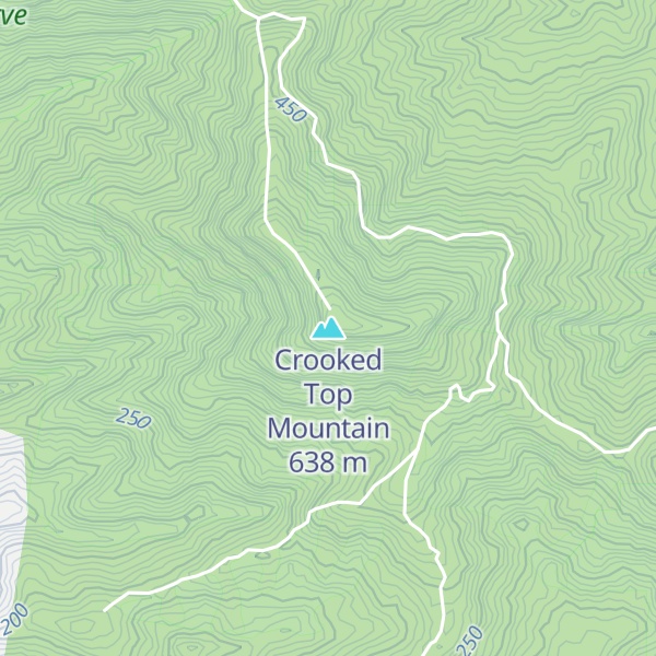 Map of Crooked Top Mountain