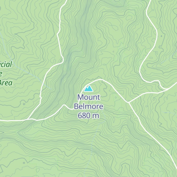 Map of Mount Belmore