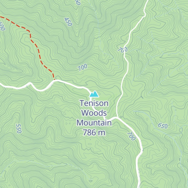 Map of Tenison Woods Mountain