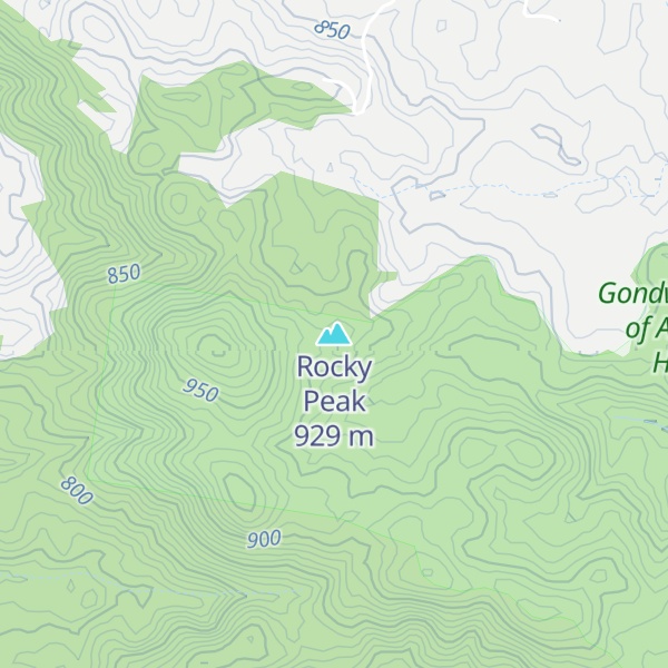 Map of Rocky Peak