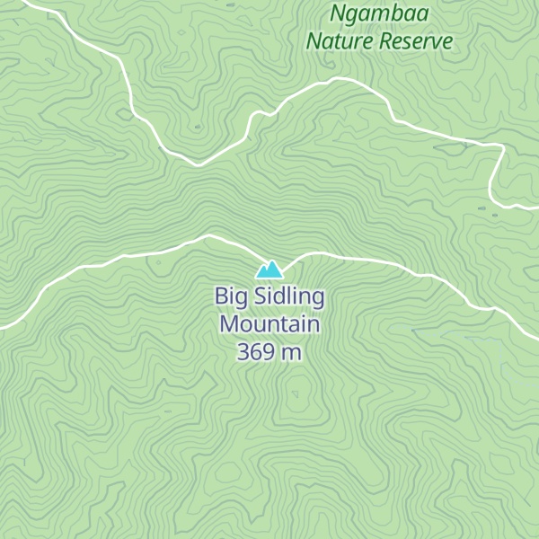 Map of Big Sidling Mountain