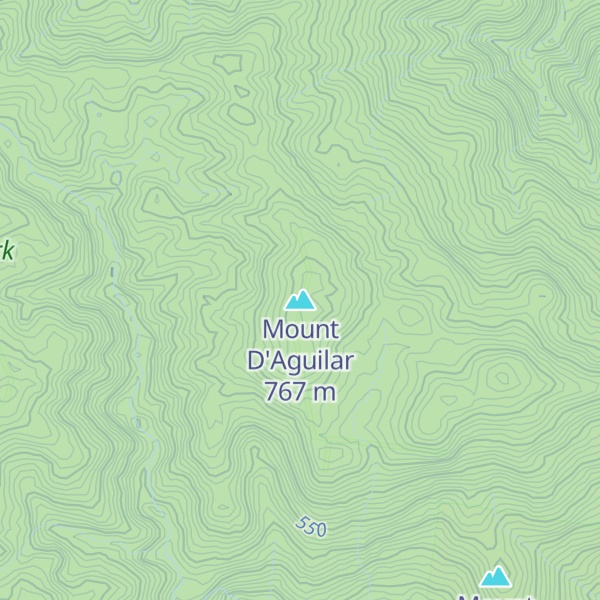 Map of Mount D'Aguilar