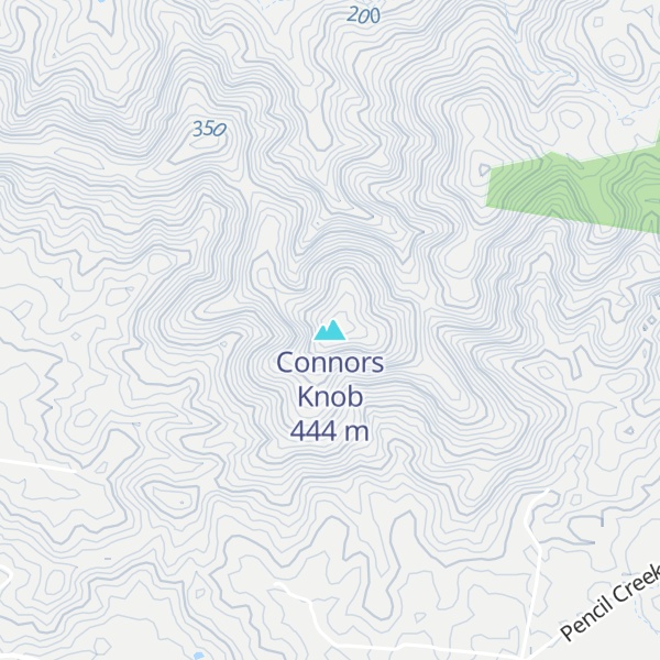Map of Connors Knob