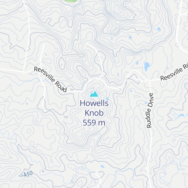 Map of Howells Knob