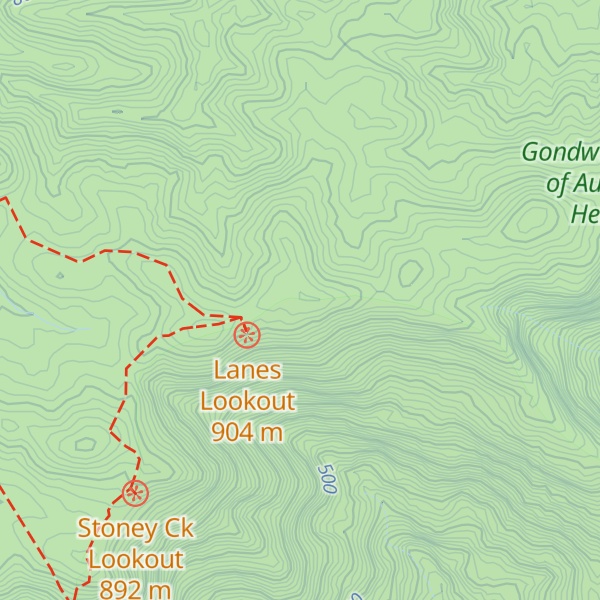 Map of Tuckers Nob