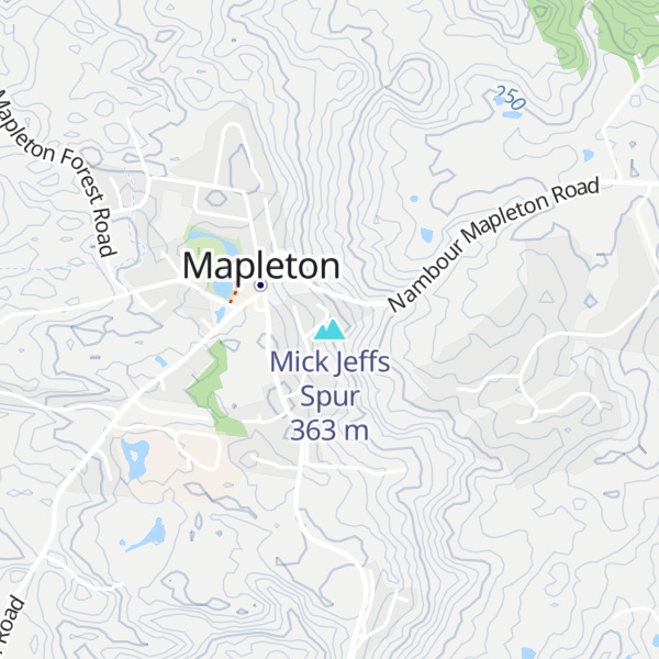 Map of Mick Jeffs Spur