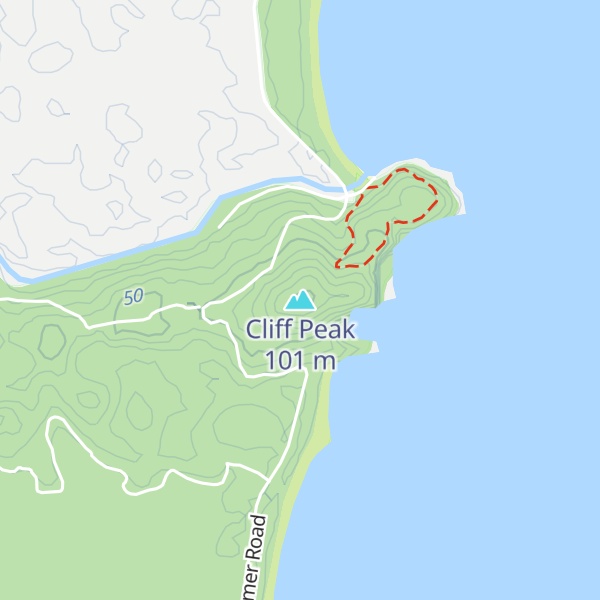 Map of Cliff Peak