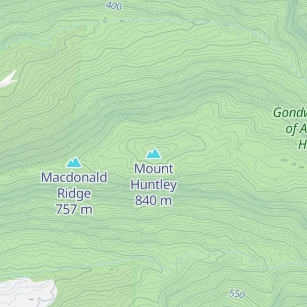 Map of Mount Huntley