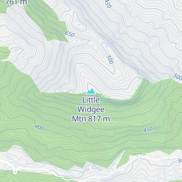 Map of Little Widgee Mtn