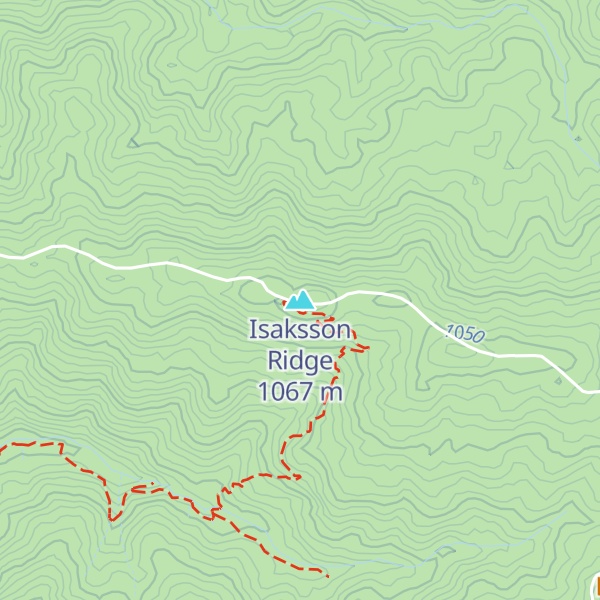Map of Isaksson Ridge
