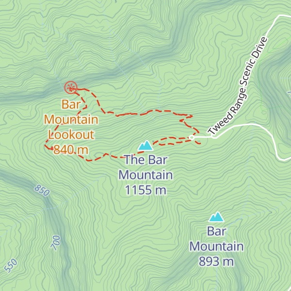 Map of The Bar Mountain