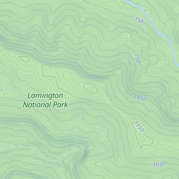 Map of Lamington NP Sth