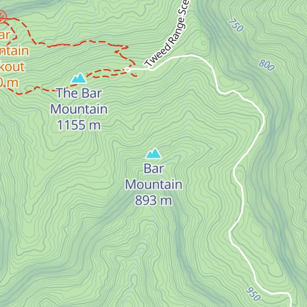 Map of Bar Mountain