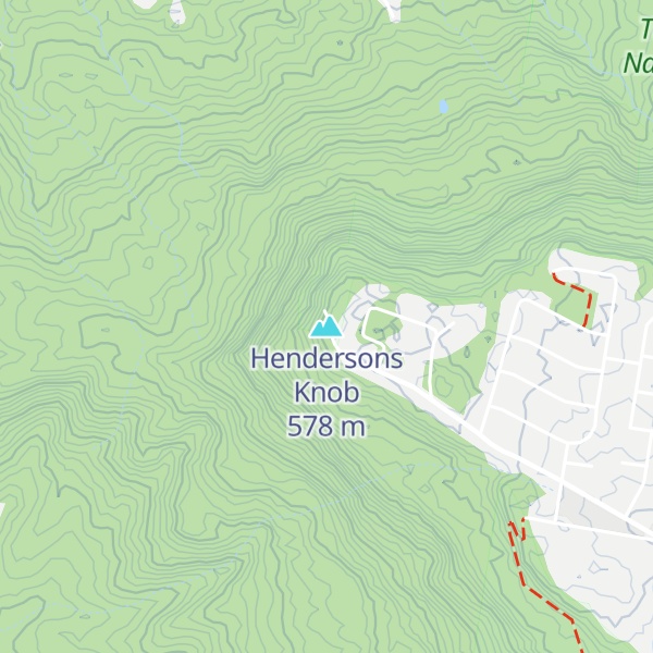 Map of Hendersons Knob