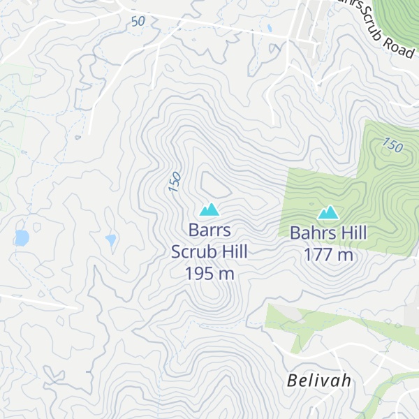 Map of Barrs Scrub Hill