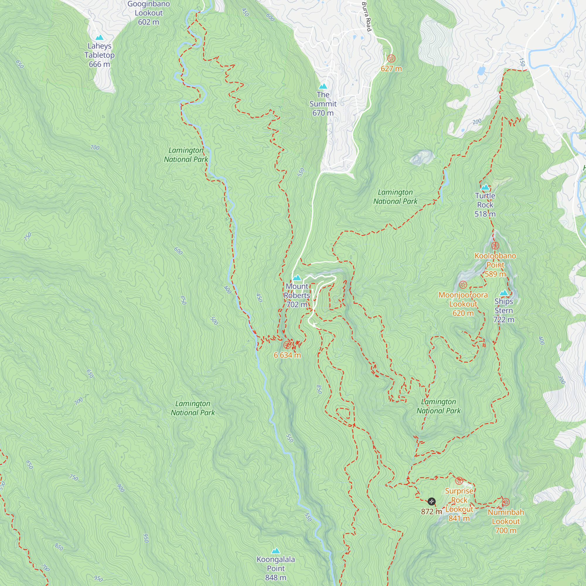 Binna Burra Information Centre map