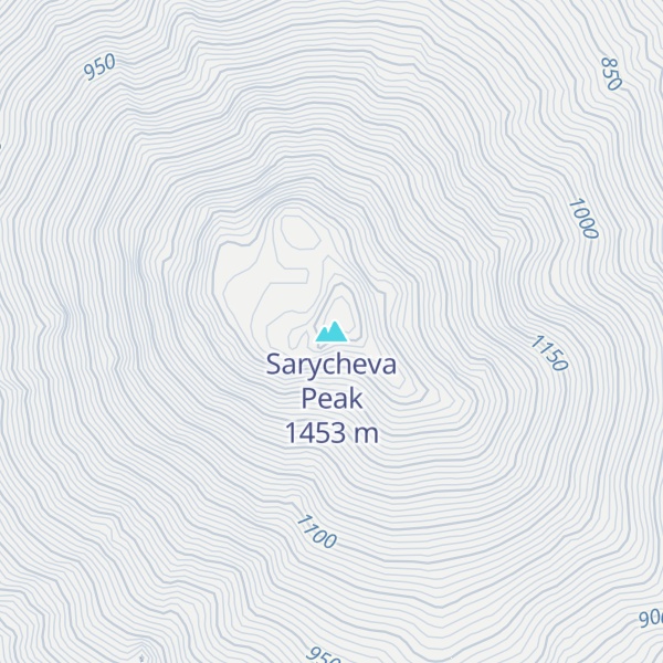 Map of Sarycheva Peak