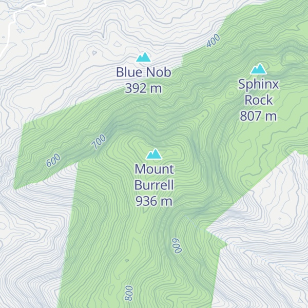 Map of Mount Burrell